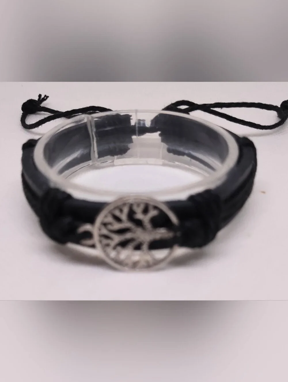 Men's Bracelet Leather‎ Tree Of Life Black Jewelry New G15